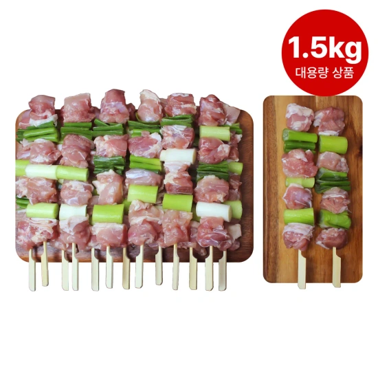 왕파닭꼬치 100g 15꼬치 1500g 25cm 닭다리살(16,981원/무료)