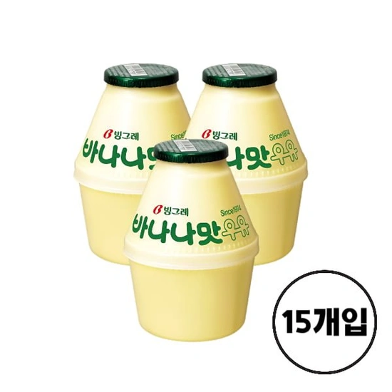 빙그레 바나나우유 240ml 총 15개입 (16,290원 / 무배)12
