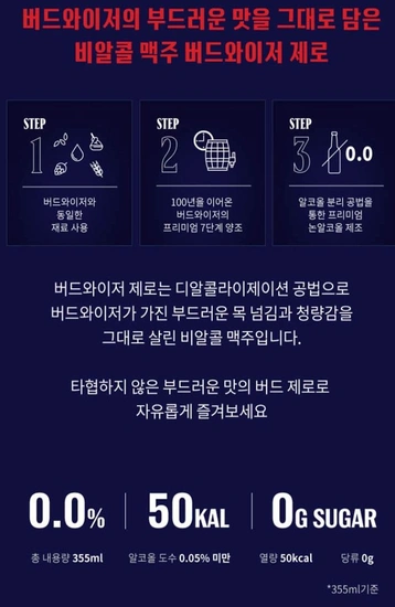 버드와이저 제로 330ml 12캔 홈파티 미러볼 1개 증정 (10,500원/무배)5