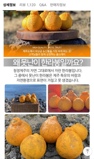 제주도 못난이 한라봉 2kg (8350원/무배)16