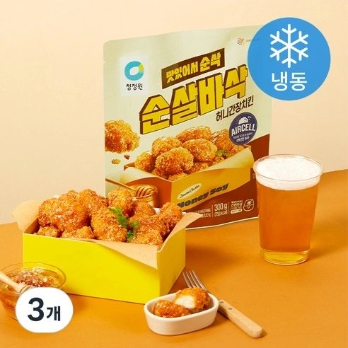 청정원 순살바삭 허니간장치킨 (냉동), 300g, 3개 (11,940원/무료)11