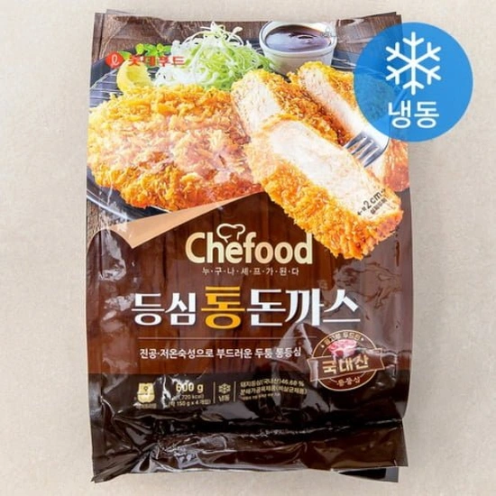 쉐푸드 등심통돈까스 (냉동), 600g, 1개 (8,800원/와우무료)3