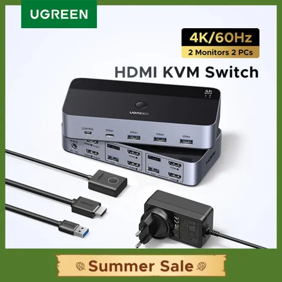 UGREEN HDMI KVM 스위치 할인코드 KR0630(58,462원/무료)