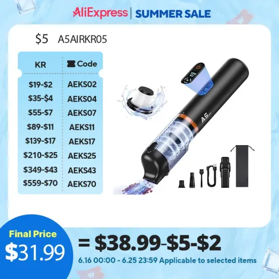 Baseus A5 에어 자동차 진공 청소기, 강력한 무선 청소기, 강력한 흡입력, 휴대용 자동차 청소 가전 제품, 2 in 1