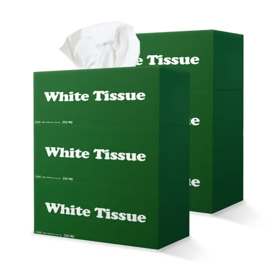 하얀티슈 천연펄프 미용티슈 250매 6입 (8,481원/무료)