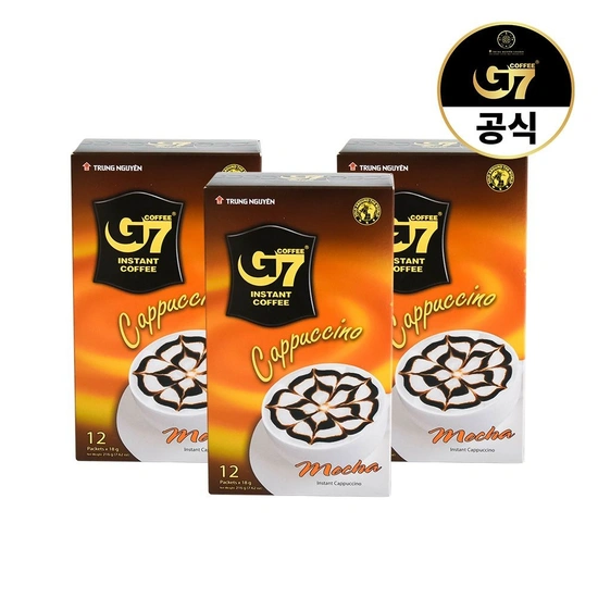 G7 베트남커피 카푸치노 모카 18g 12개입 3개(총36개입) (9,970원/무료)1