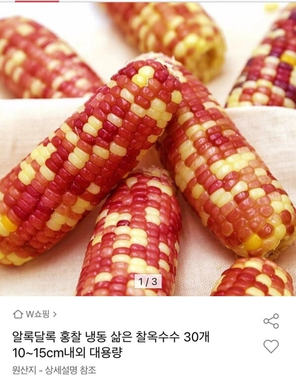 홍찰 냉동 삶은 찰옥수수 30개 10~15cm ( 16,060원/무료)2