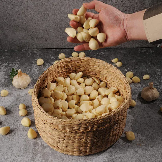 60분러시 GAP 인증 덜 매운 대서 깐 마늘 1kg (9,920원/무배)4