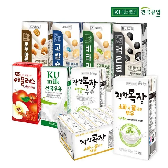 건국 착한목장 소화 잘 되는 우유 멸균 24팩(14,096원/무배)