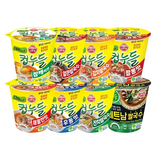 오뚜기 컵누들 37.8g 8종 12개+12개 총24개 (18,940원/무료)