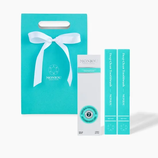 시크릿 특가!  단 이틀 몽주 덴탈 선물세트 치약1 칫솔2(9,900/무료)2