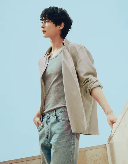 지오다노 남자 코튼 린넨 셔츠 (28,500원/무배)1