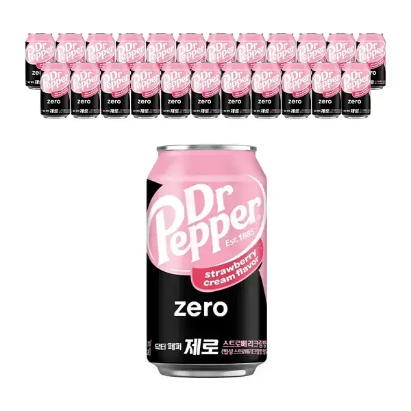 ] 닥터페퍼 제로 스트로베리크림 350ml, 24개 T멤버십 (13,950원/무료)28