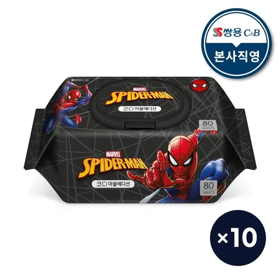 코디 물티슈 마블에디션 (캡) 80매 10팩 (6,900원/무료)