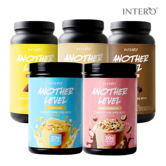 인테로 어나더레벨 단백질 쉐이크 5종 1개+1개 (32,750원 / 무료)