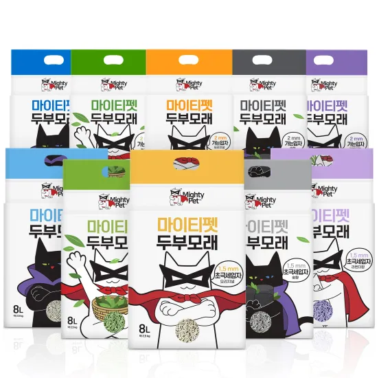 대용량 고양이 두부모래 8L 5팩 12.5kg (14,015원/무료)