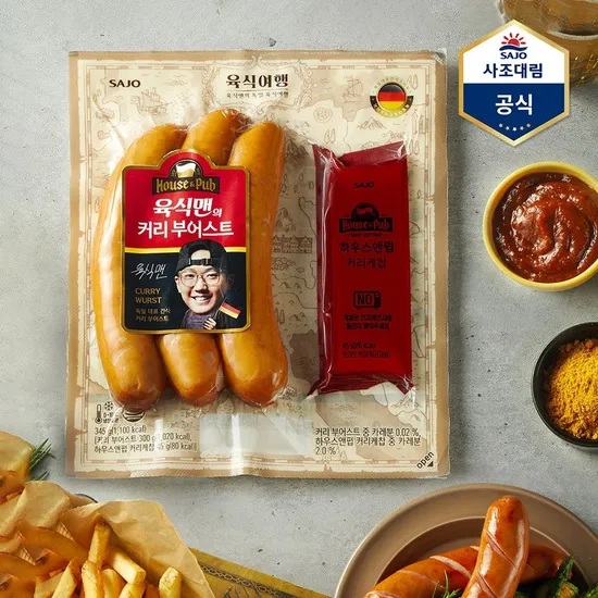 사조 육식맨의 커리부어스트 345g 3팩 (14,400원/무료)