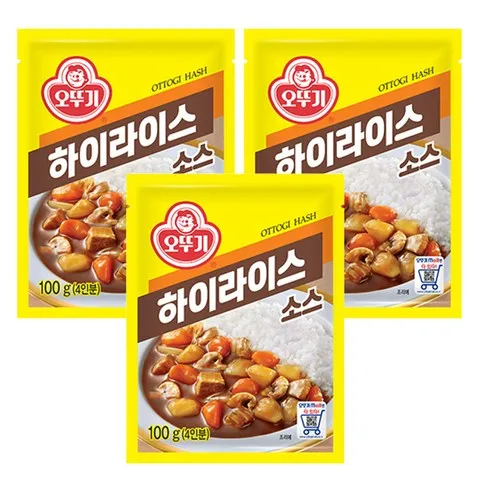 ] 오뚜기 하이라이스 소스, 100g, 3개 외 오뚜기 가벼운참치,오뚜기 비빔장 (다양/와우무료)12