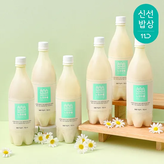 배상면주가 느린마을 늘봄 막걸리 750ml 6입 (11,990원/무료배송)6