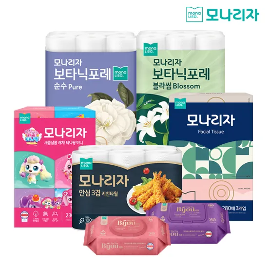 ] 모나리자 미용티슈 280매 3입 2개 총 6개 ( 8,420원 / 무료배송)11