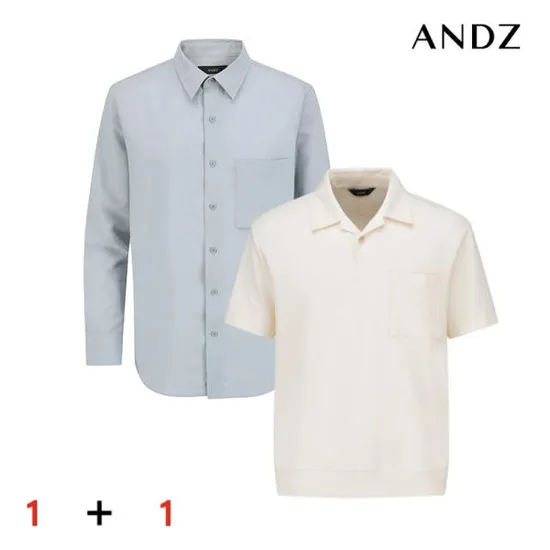 앤드지 25SS 세미오버핏 카라티/남방 1+1 (22,000원/무료배송)4