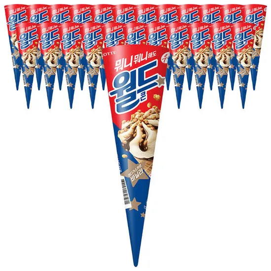 롯데웰푸드 월드콘 바닐라 160ml 24개입