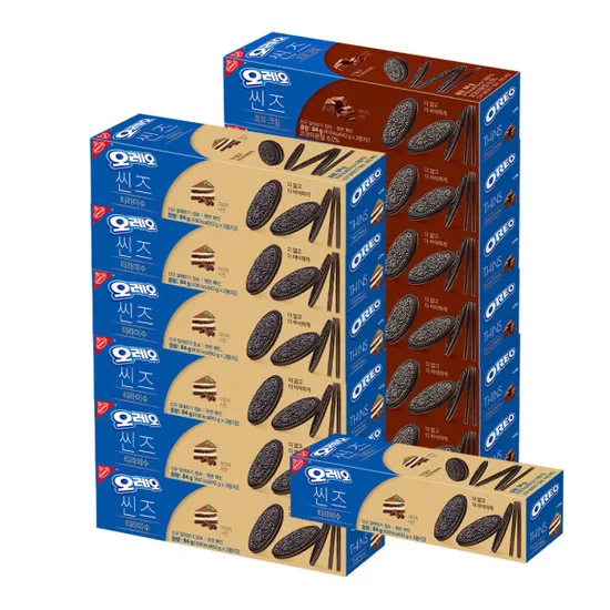 오레오 씬즈 초코크림 84g 6개 티라미수 6개 1개 증정