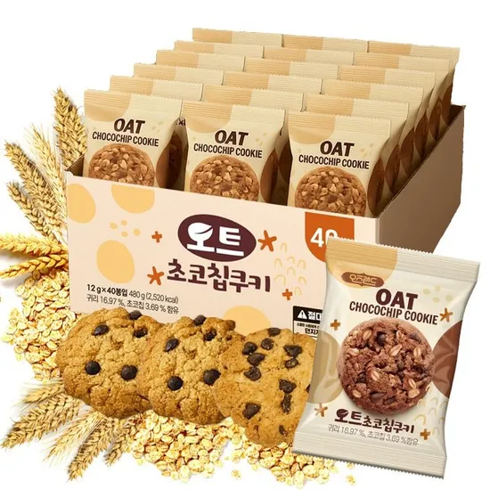 오트 귀리초코칩 쿠키 480g 40봉