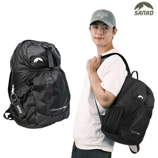 SANRO 콤팩트 폴딩백 경량 140g 백팩 등산 가방 트래킹 백팩 생활 방수 20L