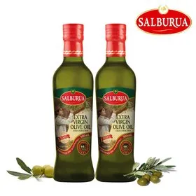 살부루아 스페인 엑스트라버진 냉압착 올리브유 500ml 2병 레몬즙 2포