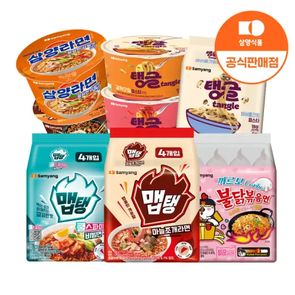 삼양 맵탱 마늘조개라면 16입 외 까르보불닭볶음면 등