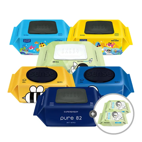슈퍼대디 센스 물티슈 100매 10팩