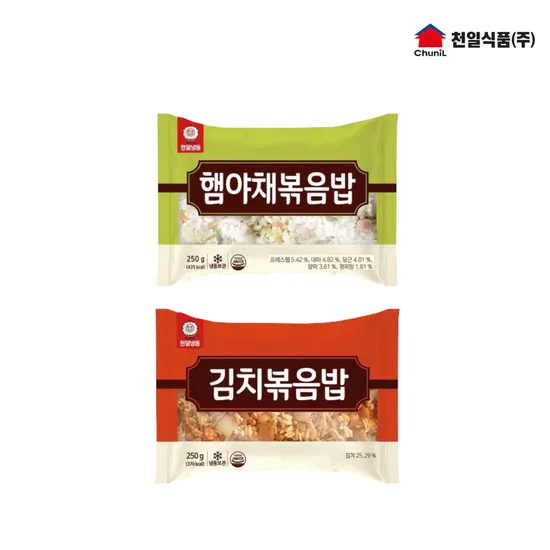 천일 냉동 볶음밥 햄야채 5봉 김치 5봉 총 10봉