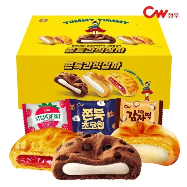 쫀득간식상자 671g 33봉 우리찹쌀모나카 550g 약39개