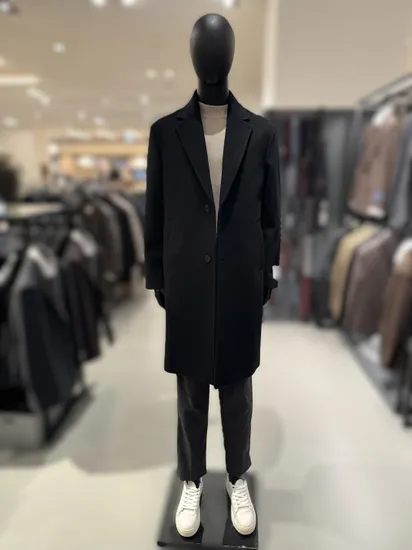 킨록 F/W 본딩 세미오버핏 싱글 롱 코트