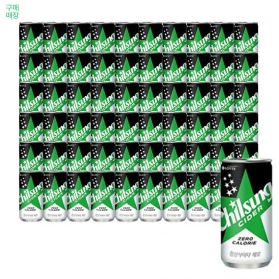 칠성사이다 제로 210ml 60캔