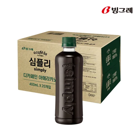 아카페라 심플리 디카페인 아메리카노 400ml 20개입