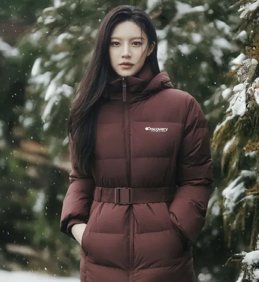 디스커버리 베니아 구스다운 미드패딩