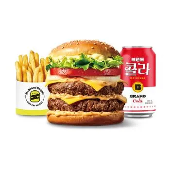 노브랜드버거 NBB어메이징 더블업 버거세트