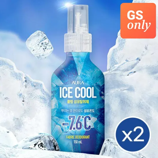 아우라 아이스쿨 쿨링 탈취제 150MLx2개 냉감 탈취