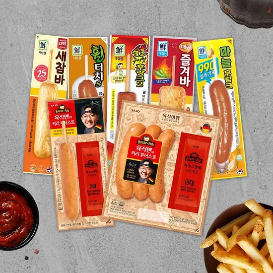 육식맨 커리부어스트 345g x 3개