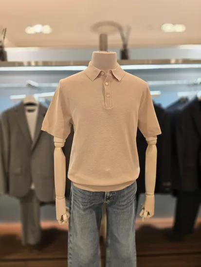 앤드지 카라 니트 반팔티셔츠