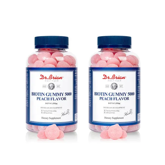 닥터브라이언 비오틴 5000 복숭아맛 100구미 2개