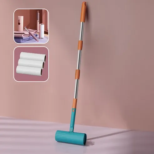 테이프클리너 길이조절 사선컷팅 스탠드형 밀대 본체 리필3p