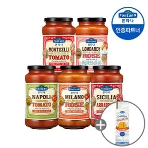 폰타나 파스타소스 600g 5종 4병 면 500g