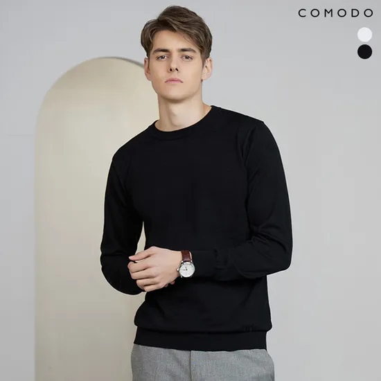 코모도 라운드넥 니트 2장