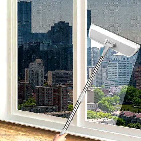 스테인레스 2in1 방충망 유리창 청소 브러쉬