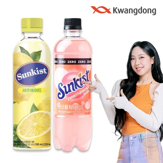 광동 썬키스트 레몬에이드 500ml 24개