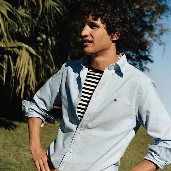 타미힐피거 헤링본 솔리드 셔츠 4종 택1