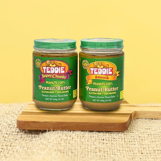 테디 땅콩버터 수퍼청키 454g 1개 스무스 454g 1개 세트